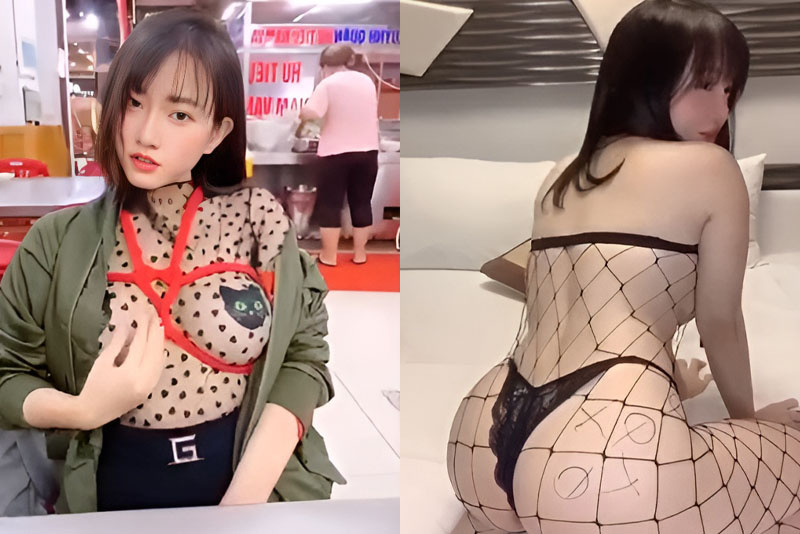 喜歡在公共場合炫耀自己的商品的漂亮女孩